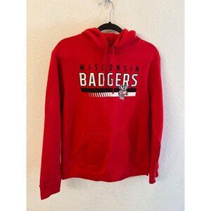 Wisconsin Badgers red sweatshirt hoodie mens size medium
